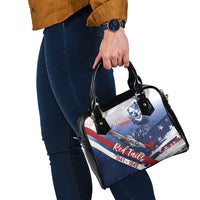 Tuskegee Airmen Red Tails Shoulder Handbag Straighten Up and Fly Right - Blue White - Wonder Print Shop