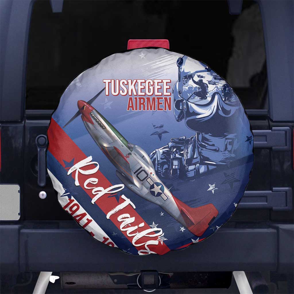 Tuskegee Airmen Red Tails Spare Tire Cover Straighten Up and Fly Right - Blue White - Wonder Print Shop