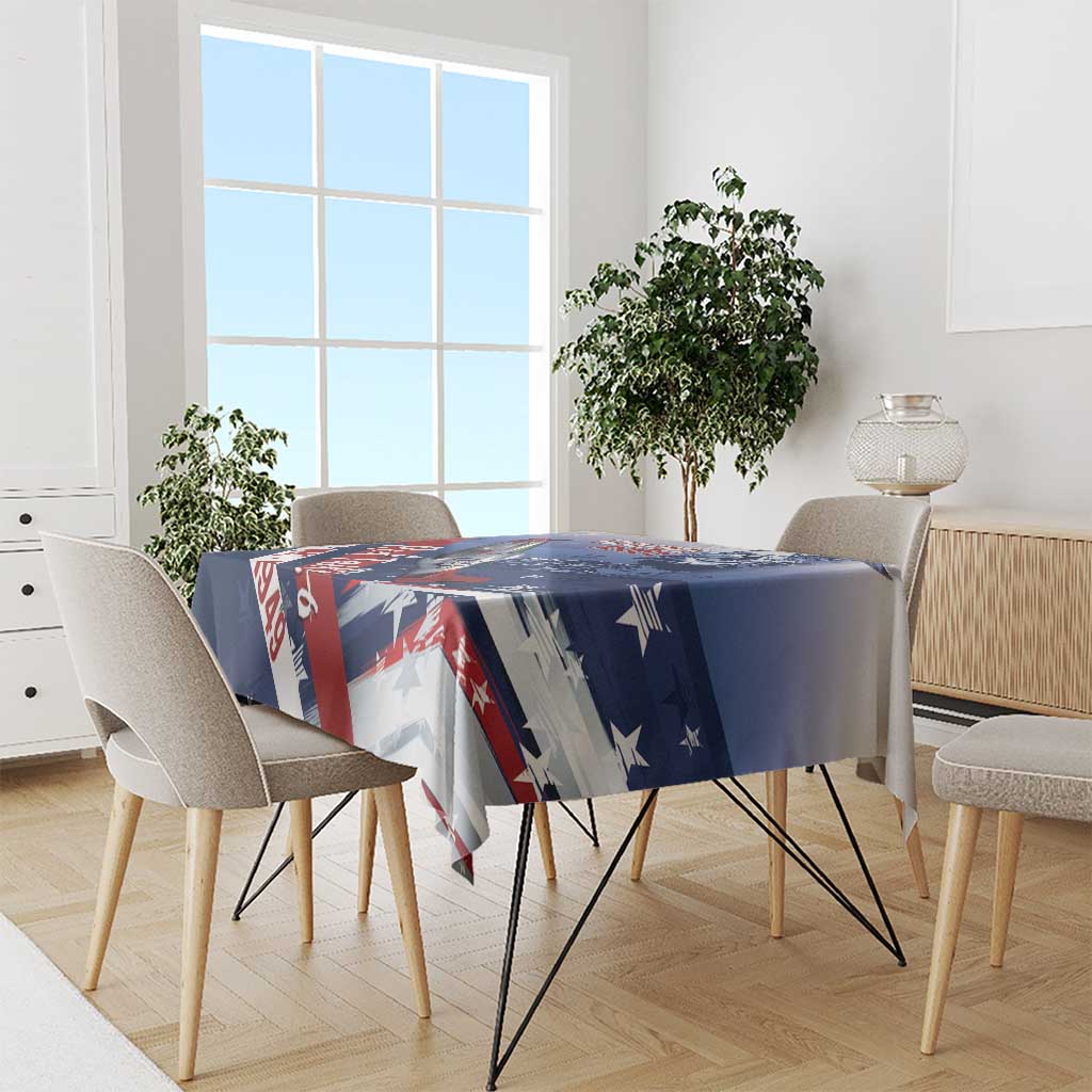 Tuskegee Airmen Red Tails Tablecloth Straighten Up and Fly Right - Blue White - Wonder Print Shop