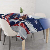Tuskegee Airmen Red Tails Tablecloth Straighten Up and Fly Right - Blue White - Wonder Print Shop