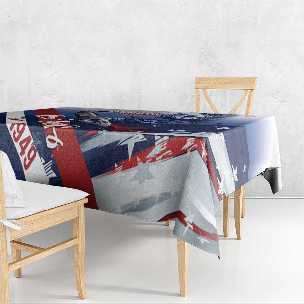 Tuskegee Airmen Red Tails Tablecloth Straighten Up and Fly Right - Blue White - Wonder Print Shop