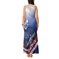 Tuskegee Airmen Red Tails Tank Maxi Dress Straighten Up and Fly Right - Blue White - Wonder Print Shop