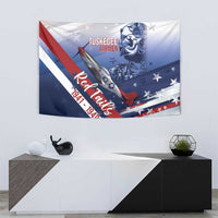 Tuskegee Airmen Red Tails Tapestry Straighten Up and Fly Right - Blue White - Wonder Print Shop