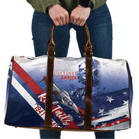 Tuskegee Airmen Red Tails Travel Bag Straighten Up and Fly Right - Blue White - Wonder Print Shop