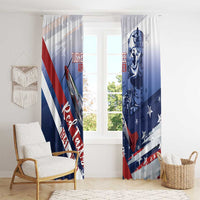 Tuskegee Airmen Red Tails Window Curtain Straighten Up and Fly Right - Blue White - Wonder Print Shop