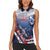 Tuskegee Airmen Red Tails Women Sleeveless Polo Shirt Straighten Up and Fly Right - Blue White - Wonder Print Shop