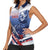 Tuskegee Airmen Red Tails Women Sleeveless Polo Shirt Straighten Up and Fly Right - Blue White - Wonder Print Shop
