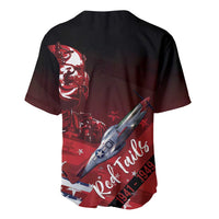 Tuskegee Airmen Red Tails Baseball Jersey Straighten Up and Fly Right - Black Red - Wonder Print Shop