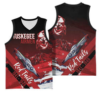 Tuskegee Airmen Red Tails Basketball Jersey Straighten Up and Fly Right - Black Red - Wonder Print Shop