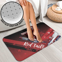 Tuskegee Airmen Red Tails Bathroom Set Straighten Up and Fly Right - Black Red - Wonder Print Shop