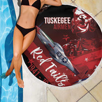 Tuskegee Airmen Red Tails Beach Blanket Straighten Up and Fly Right - Black Red - Wonder Print Shop