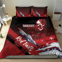 Tuskegee Airmen Red Tails Bedding Set Straighten Up and Fly Right - Black Red - Wonder Print Shop