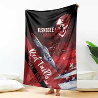 Tuskegee Airmen Red Tails Blanket Straighten Up and Fly Right - Black Red - Wonder Print Shop