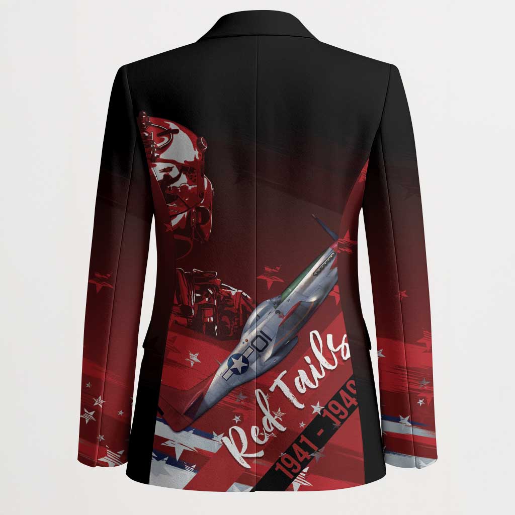 Tuskegee Airmen Red Tails Blazer Straighten Up and Fly Right - Black Red - Wonder Print Shop
