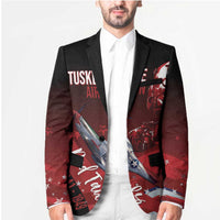 Tuskegee Airmen Red Tails Blazer Straighten Up and Fly Right - Black Red - Wonder Print Shop