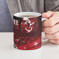 Tuskegee Airmen Red Tails Ceramic Mug Straighten Up and Fly Right - Black Red - Wonder Print Shop