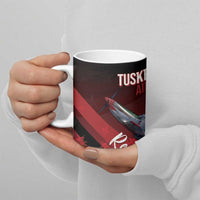 Tuskegee Airmen Red Tails Ceramic Mug Straighten Up and Fly Right - Black Red - Wonder Print Shop