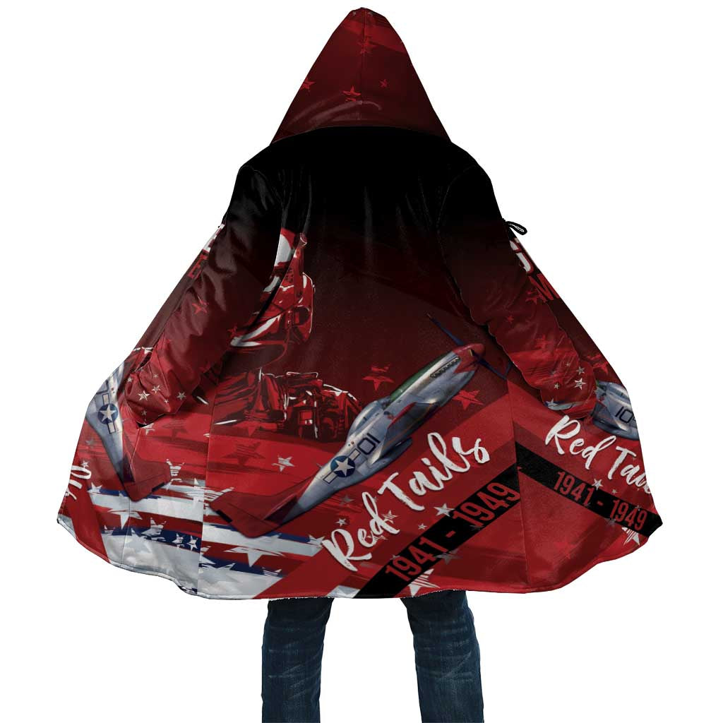 Tuskegee Airmen Red Tails Cloak Straighten Up and Fly Right - Black Red - Wonder Print Shop