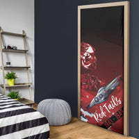 Tuskegee Airmen Red Tails Door Cover Straighten Up and Fly Right - Black Red - Wonder Print Shop