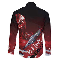 Tuskegee Airmen Red Tails Family Matching Mermaid Dress and Hawaiian Shirt Straighten Up and Fly Right - Black Red - Wonder Print Shop