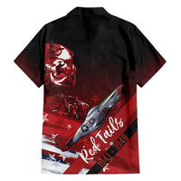Tuskegee Airmen Red Tails Family Matching Short Sleeve Bodycon Dress and Hawaiian Shirt Straighten Up and Fly Right - Black Red - Wonder Print Shop