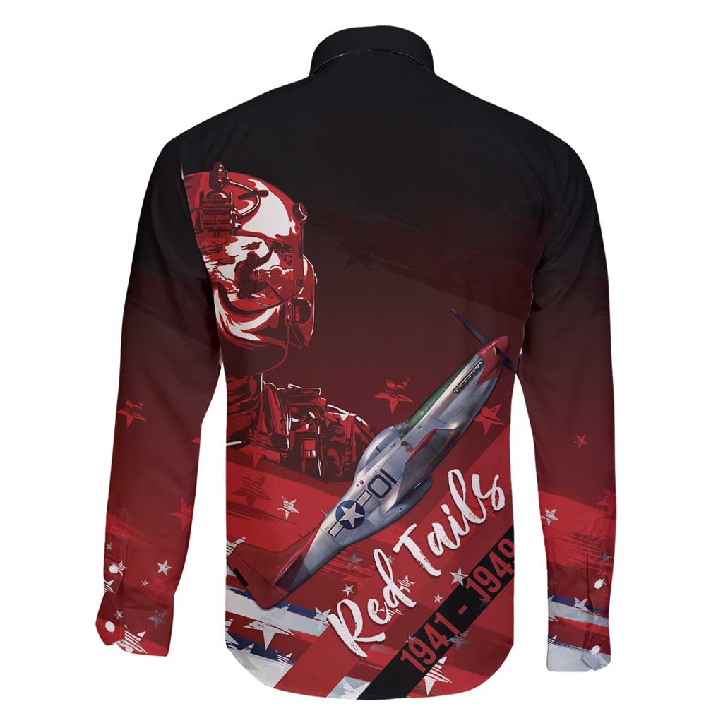 Tuskegee Airmen Red Tails Family Matching Short Sleeve Bodycon Dress and Hawaiian Shirt Straighten Up and Fly Right - Black Red - Wonder Print Shop