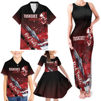 Tuskegee Airmen Red Tails Family Matching Tank Maxi Dress and Hawaiian Shirt Straighten Up and Fly Right - Black Red - Wonder Print Shop