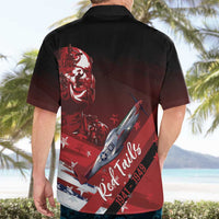 Tuskegee Airmen Red Tails Hawaiian Shirt Straighten Up and Fly Right - Black Red - Wonder Print Shop