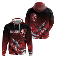 Tuskegee Airmen Red Tails Hoodie Straighten Up and Fly Right - Black Red - Wonder Print Shop