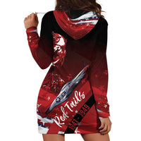 Tuskegee Airmen Red Tails Hoodie Dress Straighten Up and Fly Right - Black Red - Wonder Print Shop