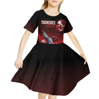 Tuskegee Airmen Red Tails Kid Short Sleeve Dress Straighten Up and Fly Right - Black Red - Wonder Print Shop