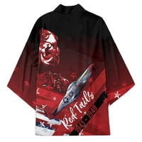 Tuskegee Airmen Red Tails Kimono Straighten Up and Fly Right - Black Red - Wonder Print Shop