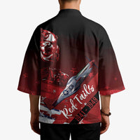 Tuskegee Airmen Red Tails Kimono Straighten Up and Fly Right - Black Red - Wonder Print Shop