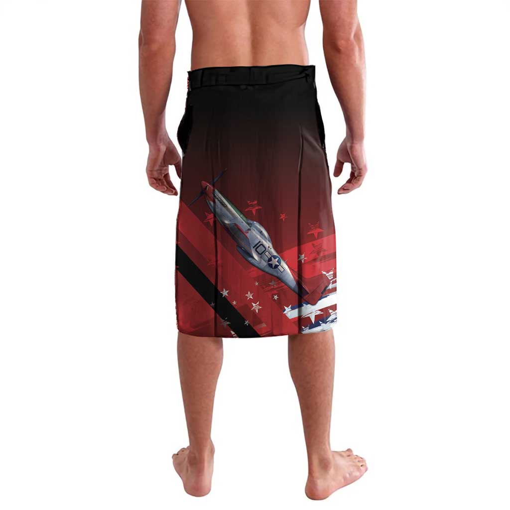 Tuskegee Airmen Red Tails Lavalava Straighten Up and Fly Right - Black Red - Wonder Print Shop