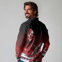 Tuskegee Airmen Red Tails Long Sleeve Polo Shirt Straighten Up and Fly Right - Black Red - Wonder Print Shop