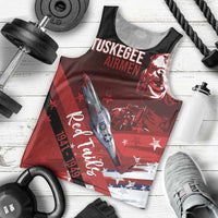 Tuskegee Airmen Red Tails Men Tank Top Straighten Up and Fly Right - Black Red - Wonder Print Shop