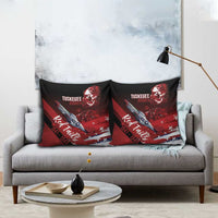 Tuskegee Airmen Red Tails Pillow Cover Straighten Up and Fly Right - Black Red - Wonder Print Shop