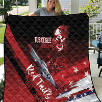 Tuskegee Airmen Red Tails Quilt Straighten Up and Fly Right - Black Red - Wonder Print Shop