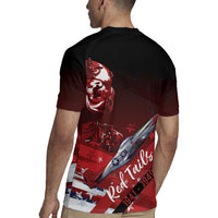 Tuskegee Airmen Red Tails Rugby Jersey Straighten Up and Fly Right - Black Red - Wonder Print Shop