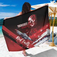 Tuskegee Airmen Red Tails Sarong Straighten Up and Fly Right - Black Red - Wonder Print Shop