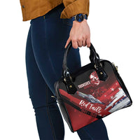 Tuskegee Airmen Red Tails Shoulder Handbag Straighten Up and Fly Right - Black Red - Wonder Print Shop