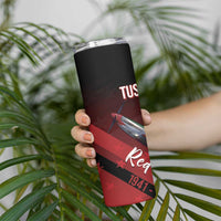Tuskegee Airmen Red Tails Skinny Tumbler Straighten Up and Fly Right - Black Red - Wonder Print Shop