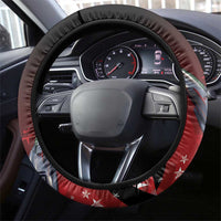 Tuskegee Airmen Red Tails Steering Wheel Cover Straighten Up and Fly Right - Black Red - Wonder Print Shop
