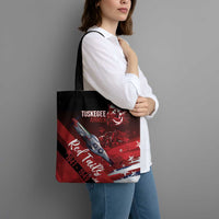 Tuskegee Airmen Red Tails Tote Bag Straighten Up and Fly Right - Black Red - Wonder Print Shop