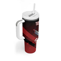 Tuskegee Airmen Red Tails Tumbler With Handle Straighten Up and Fly Right - Black Red - Wonder Print Shop