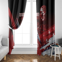 Tuskegee Airmen Red Tails Window Curtain Straighten Up and Fly Right - Black Red - Wonder Print Shop
