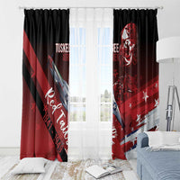 Tuskegee Airmen Red Tails Window Curtain Straighten Up and Fly Right - Black Red - Wonder Print Shop