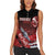 Tuskegee Airmen Red Tails Women Sleeveless Polo Shirt Straighten Up and Fly Right - Black Red - Wonder Print Shop