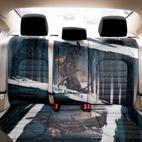 Merry Christmas Back Car Seat Cover Krampus in The Woods - Dark Teal LT7 - Wonder Print Shop