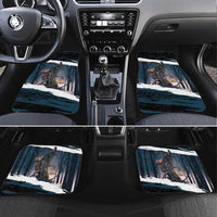 Merry Christmas Car Mats Krampus in The Woods - Dark Teal LT7 - Wonder Print Shop